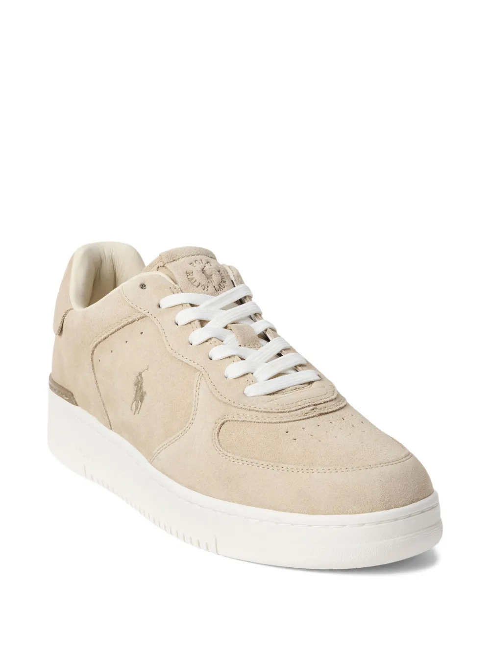 Polo Ralph Lauren suede low-top lace-up sneakers Neutrals