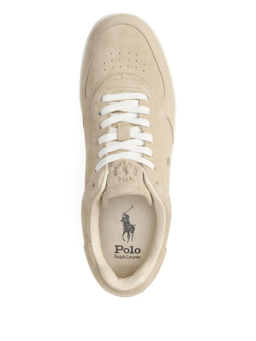 Polo Ralph Lauren suede low-top lace-up sneakers Neutrals