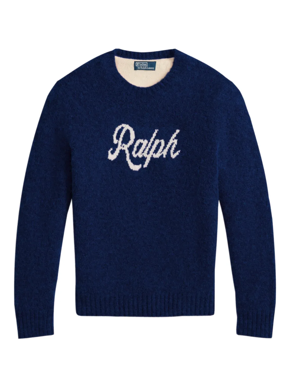 Polo Ralph Lauren ロゴインターシャ セーター - ブルー Polo Ralph Lauren ロゴインターシャ セーター - ブルー