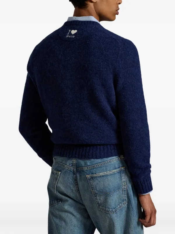 Polo Ralph Lauren ロゴインターシャ セーター | ブルー | FARFETCH JP