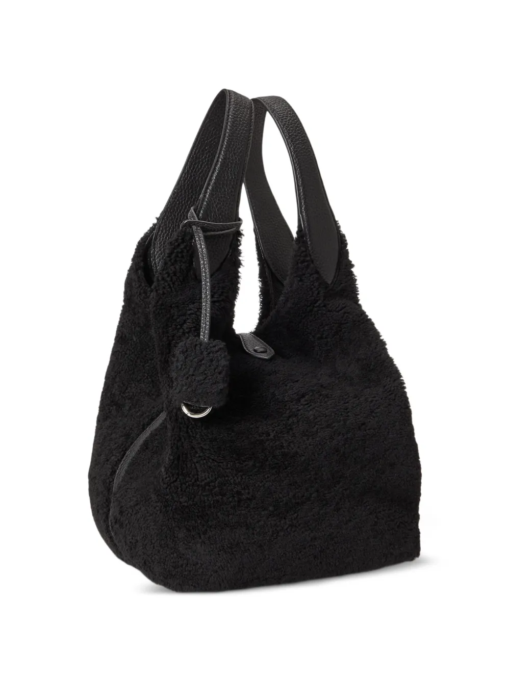 Polo Ralph Lauren Play lammy leren shopper Zwart