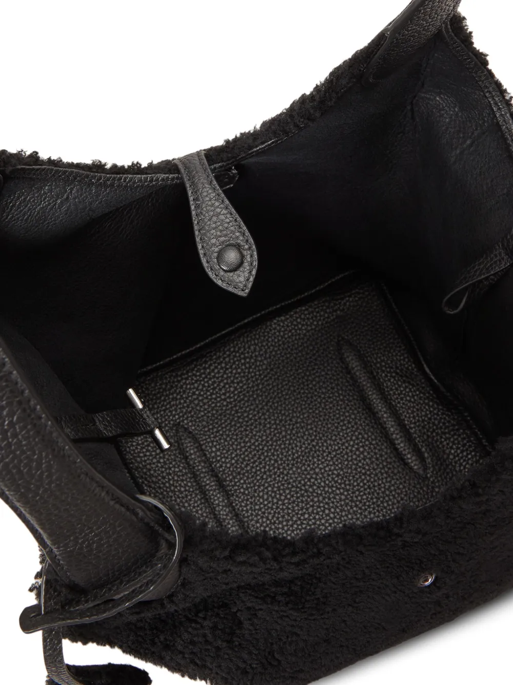 Polo Ralph Lauren Play lammy leren shopper Zwart