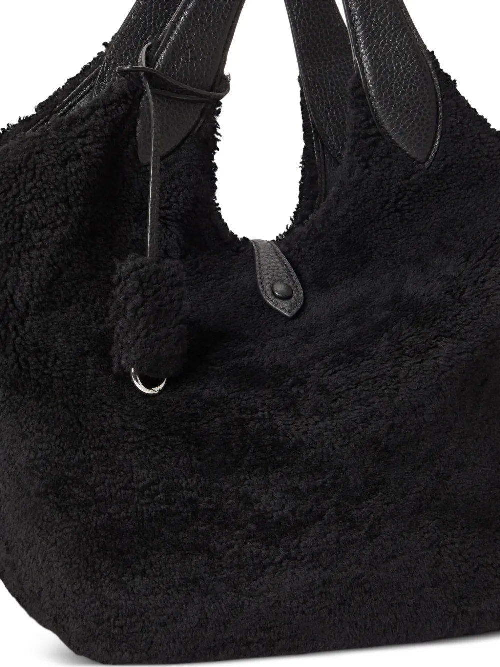 Polo Ralph Lauren Play lammy leren shopper Zwart