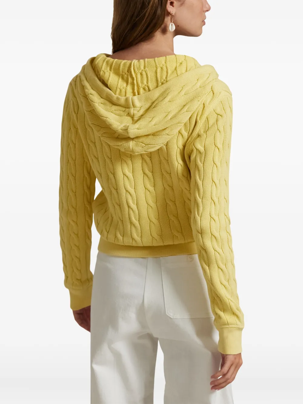 Polo Ralph Lauren Kabelgebreide hoodie Geel