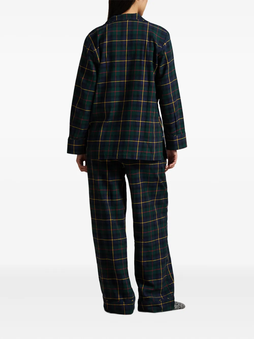 Polo Ralph Lauren Tartan-check Pyjama Set In Blue