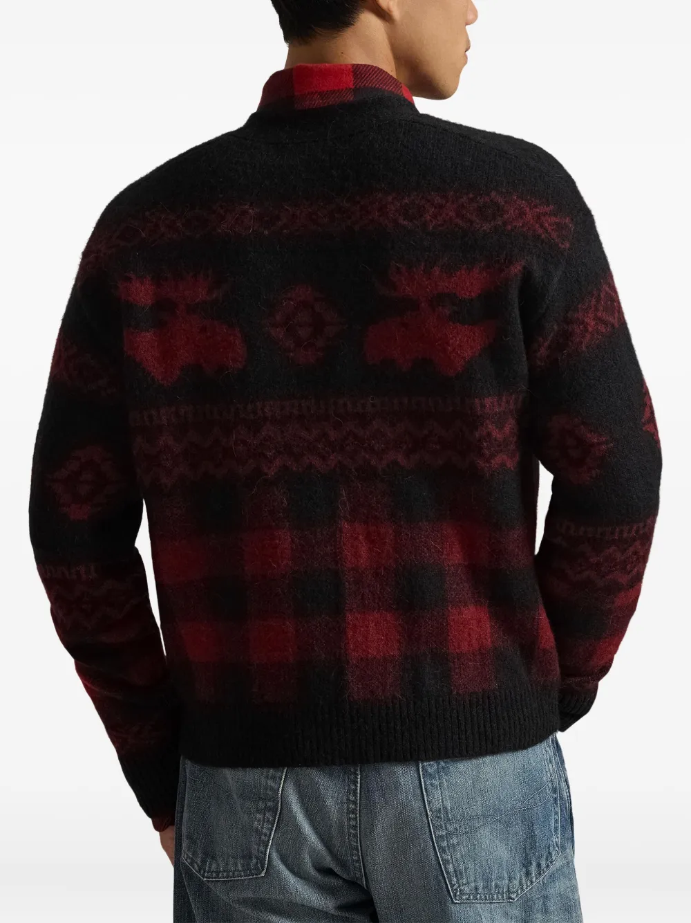 Polo Ralph Lauren Moose Check Cardigan In Multi