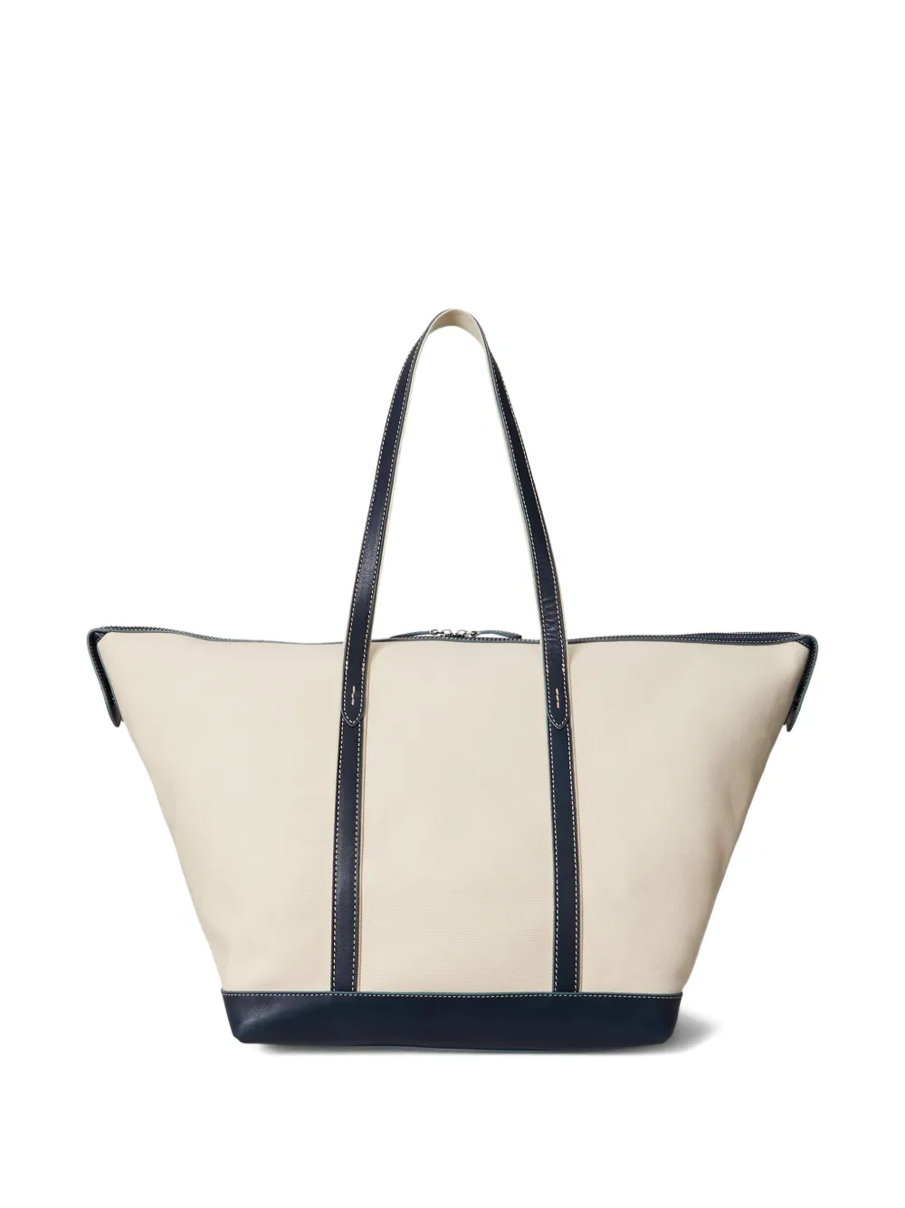 Polo Ralph Lauren Bellport canvas shopper met leren afwerking Beige