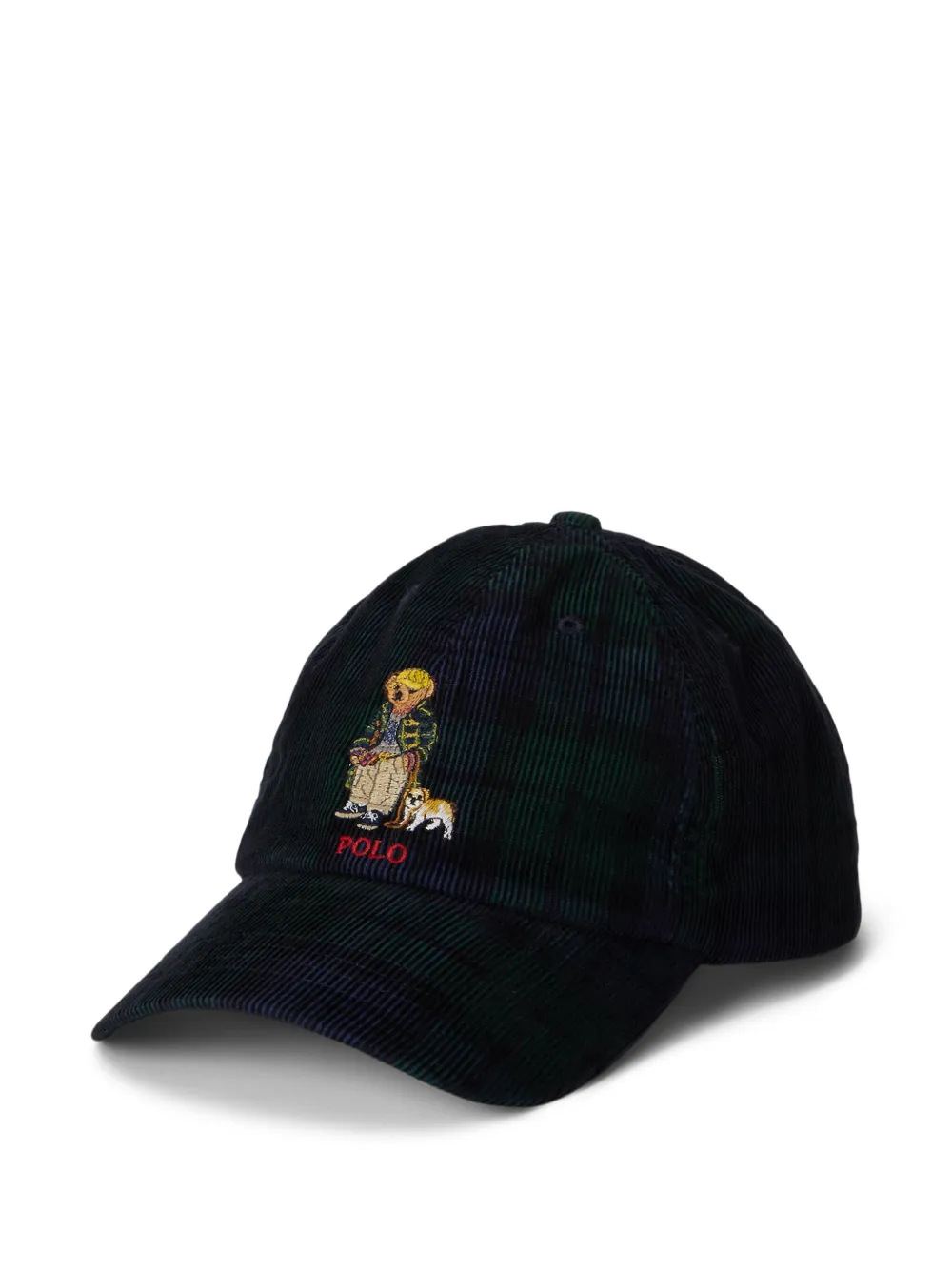 POLO RALPH LAUREN KIDS corduroy embroidered-logo baseball cap | Black | Image 1