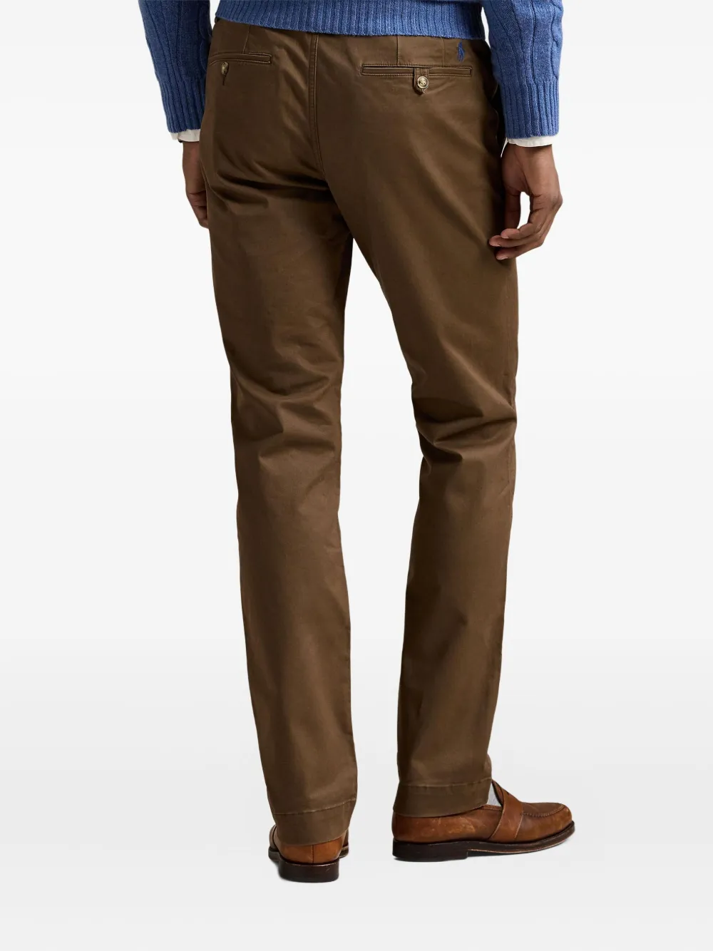 Polo Ralph Lauren Stretch twill broek met platte voorkant Bruin