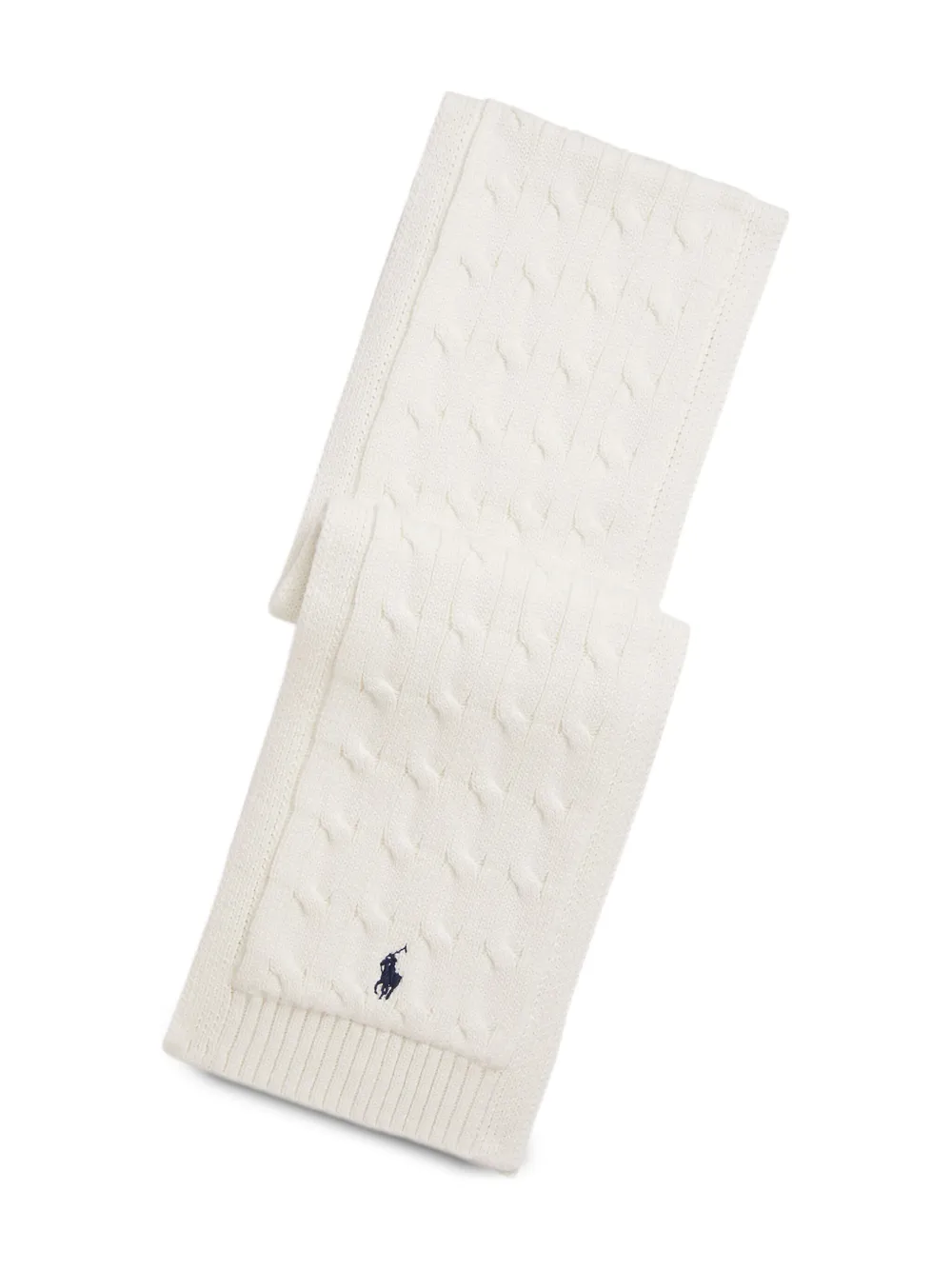 POLO RALPH LAUREN KIDS cable-knit scarf | White | Image 1