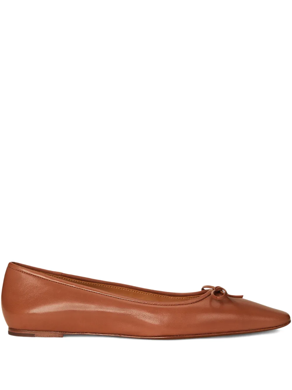 Polo Ralph Lauren Bow-detail Almond-toe Ballet Flats