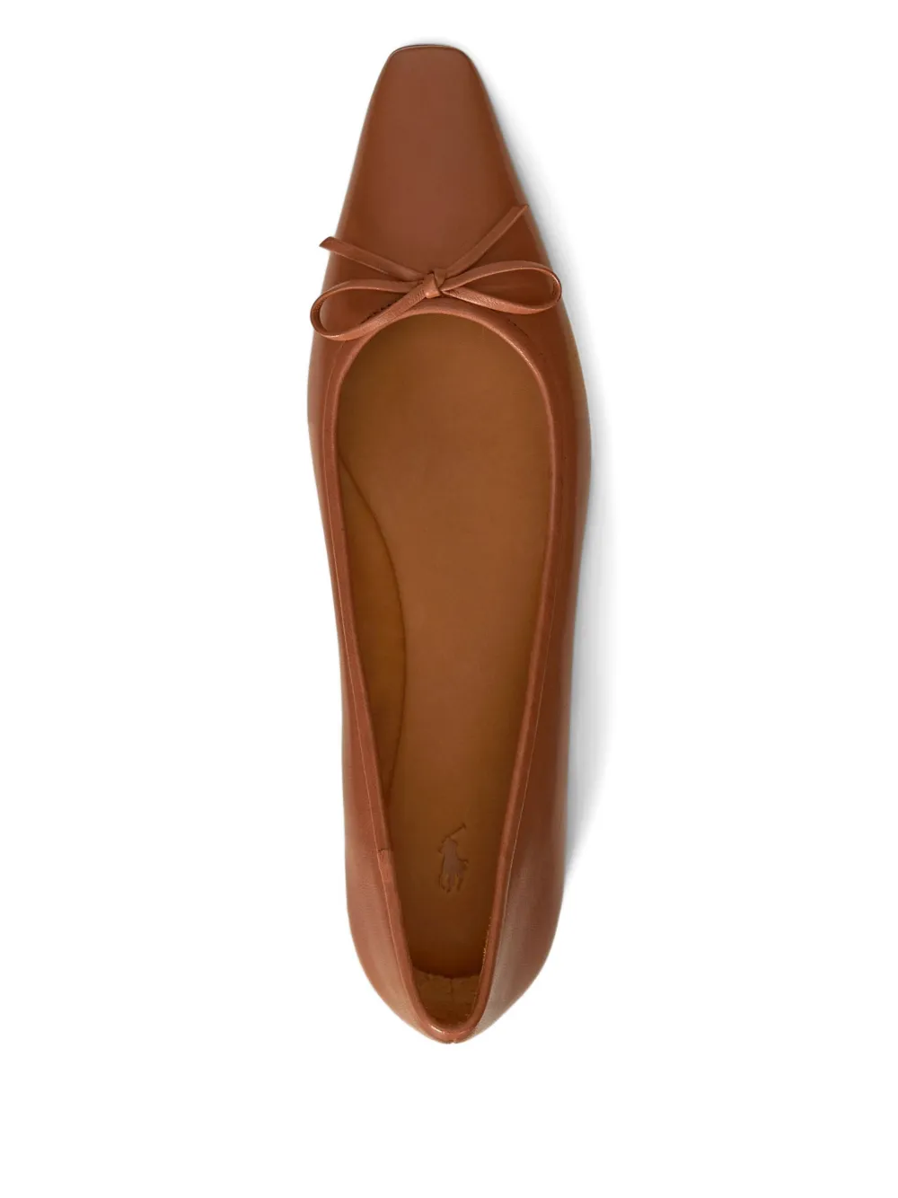 Polo Ralph Lauren bow-detail almond-toe ballet flats Brown