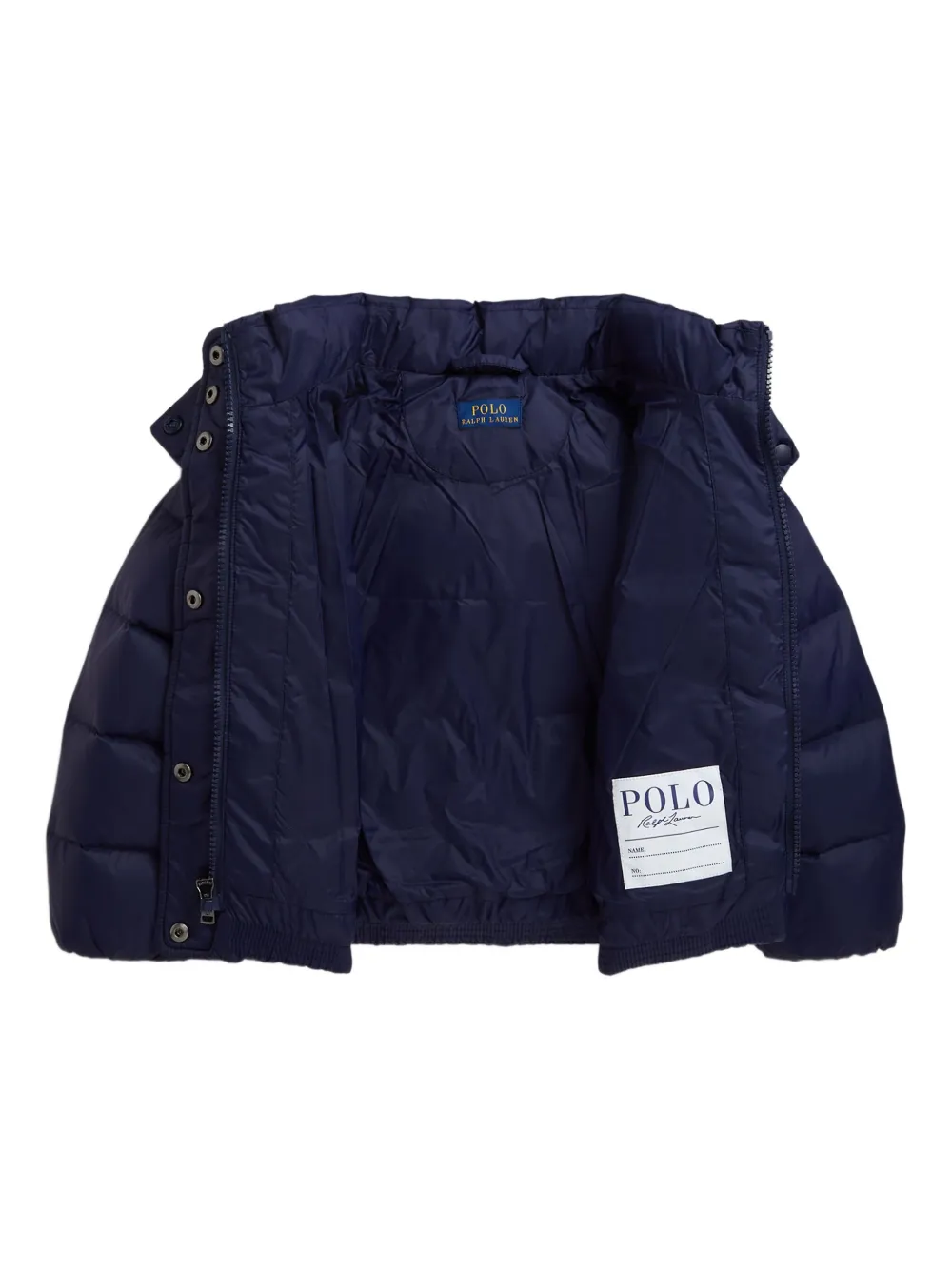 POLO RALPH LAUREN KIDS フーデッド パデッドジャケット - ブルー POLO RALPH LAUREN KIDS フーデッド パデッドジャケット - ブルー