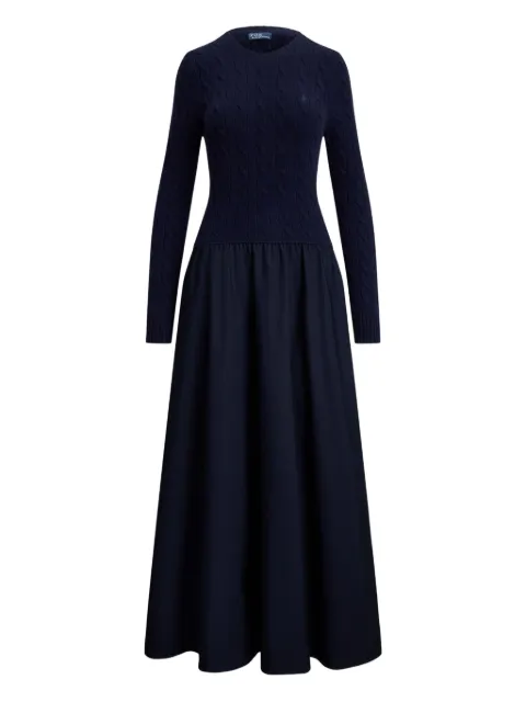 Polo Ralph Lauren robe évasée en maille torsadée