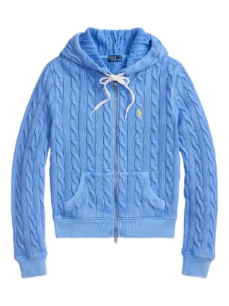 Polo Ralph Lauren ケーブルニット パーカー | ブルー | FARFETCH JP