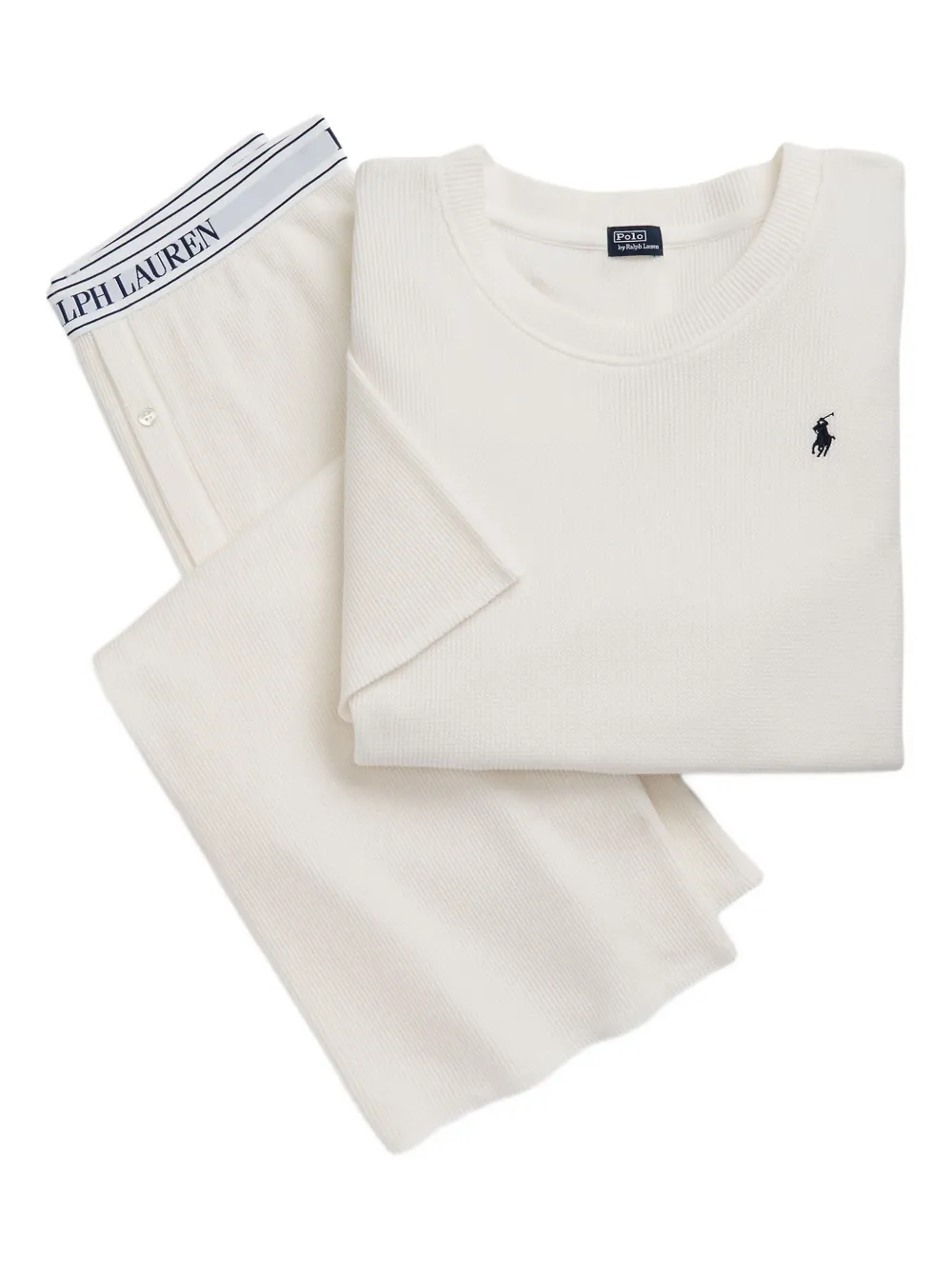 Polo Ralph Lauren logo-band pajama set (set of two) Wit