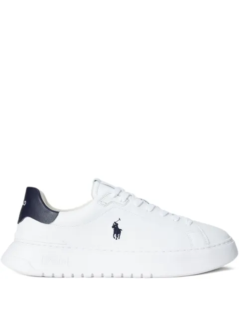 Polo Ralph Lauren 레이스업 레더 로우탑 스니커즈