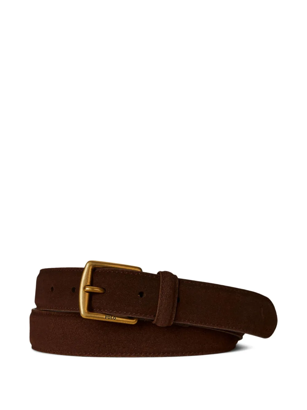 Polo Ralph Lauren Suede Buckle Belt In Brown