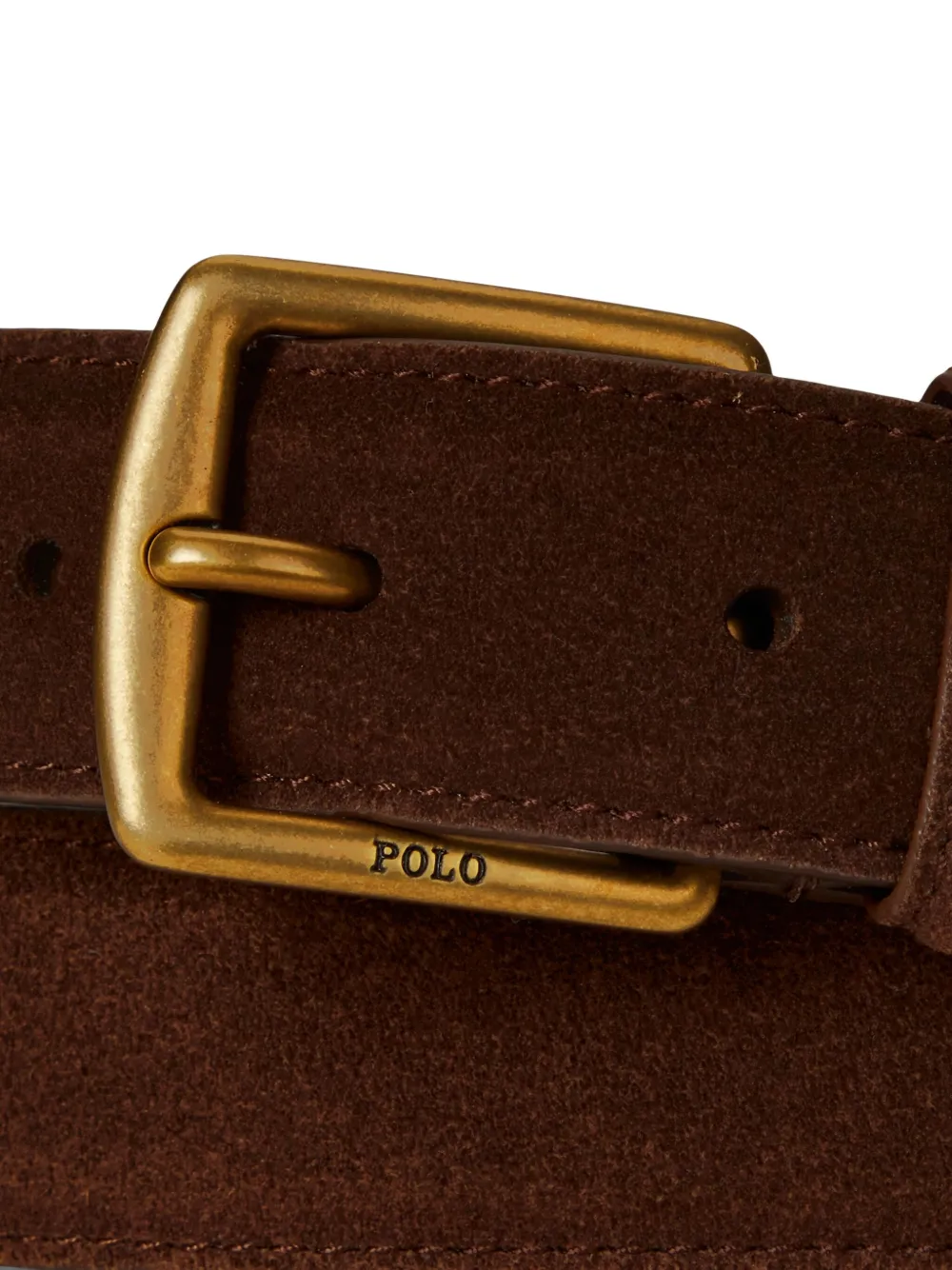 Polo Ralph Lauren Suède gespriem Bruin
