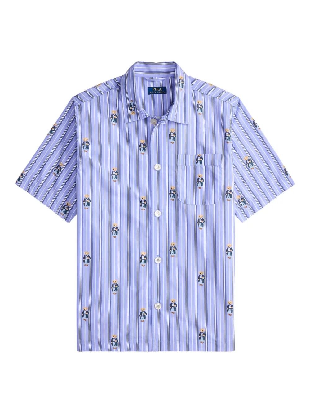 Polo Ralph Lauren Gestreepte slaaptop met beerprint Blauw