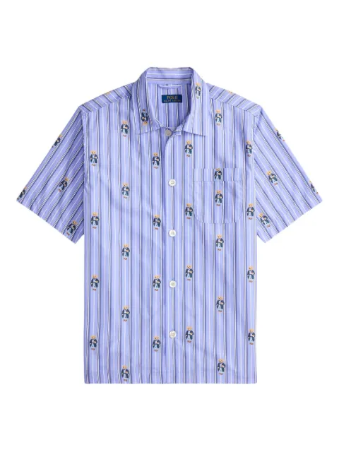 Polo Ralph Lauren stripe bear-print sleep top