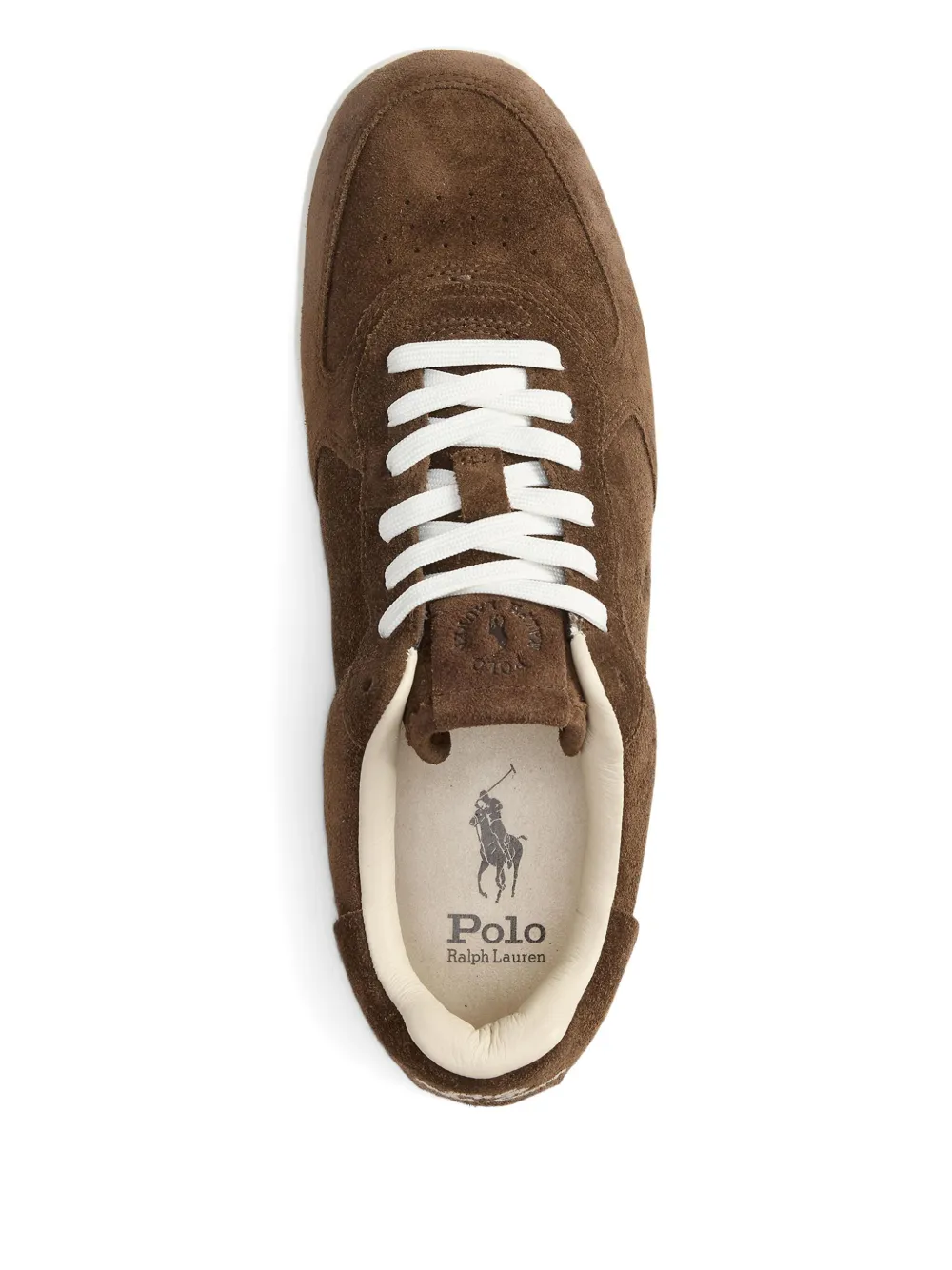 Polo Ralph Lauren suede low-top lace-up sneakers Brown