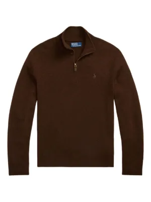 Polo Ralph Lauren half-zip long-sleeve Cotton Sweater | Grey