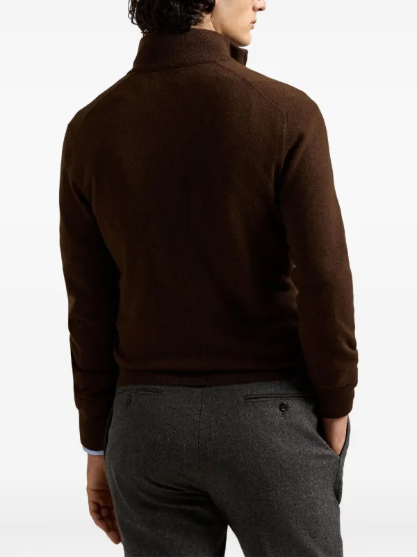 Polo Ralph Lauren half-zip Merino Wool Pullover | Brown | FARFETCH