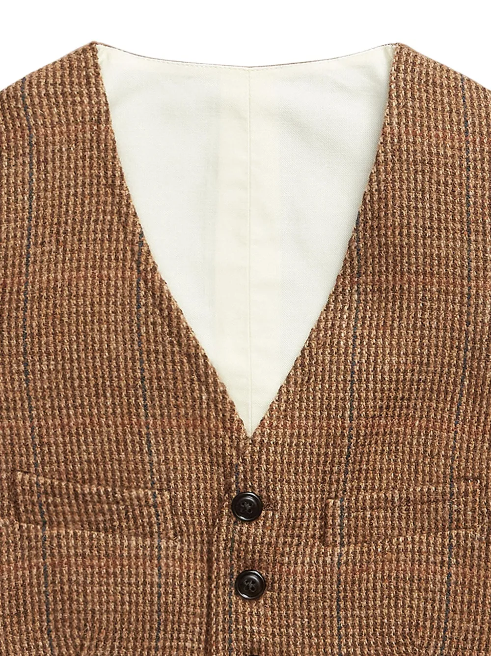 Polo Ralph Lauren Ralph Lauren Glen Plaid Wool Tweed Vest In Brown