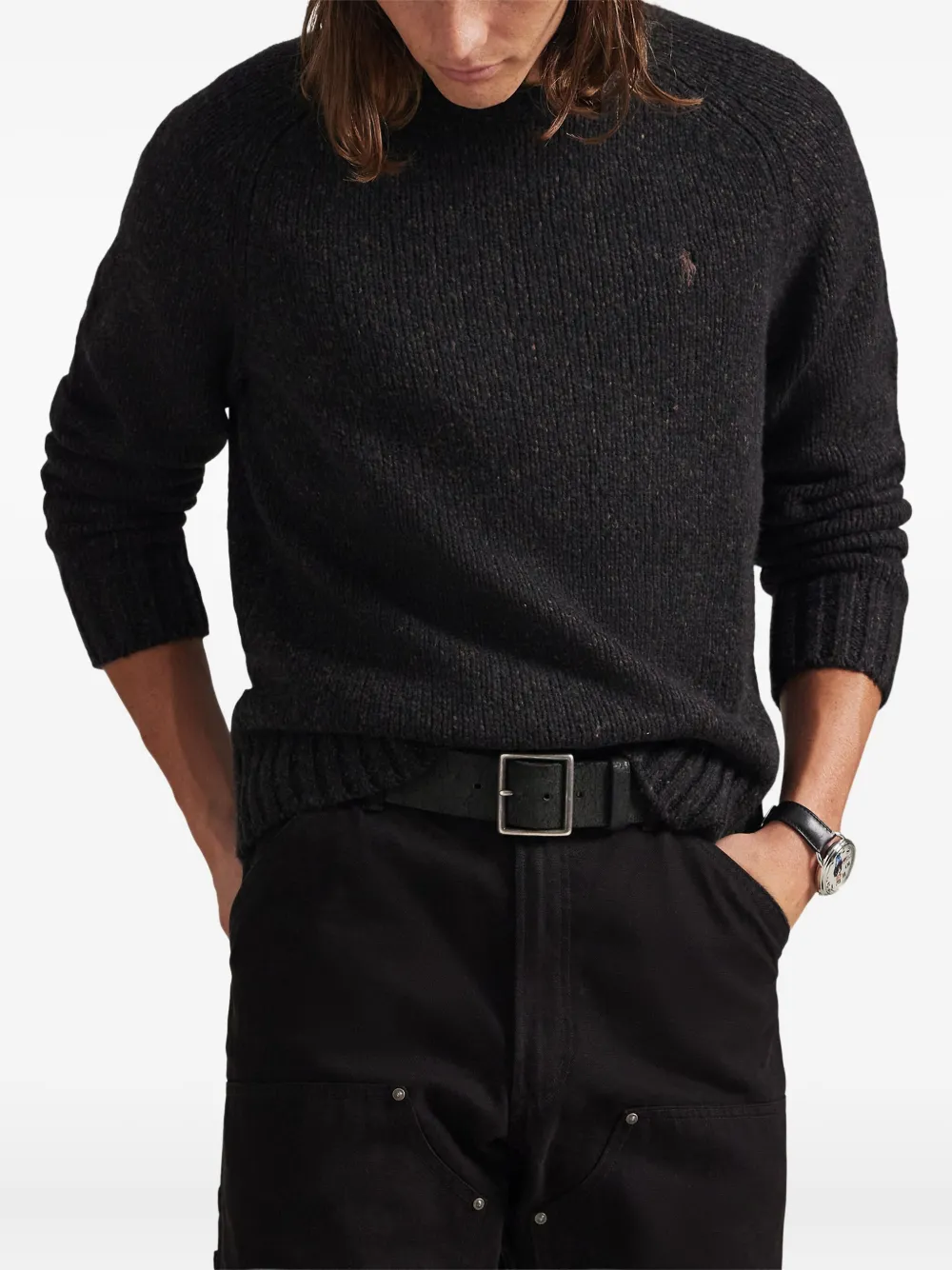 Polo Ralph Lauren Vtg 5 Pkt-full Length-straight In Black