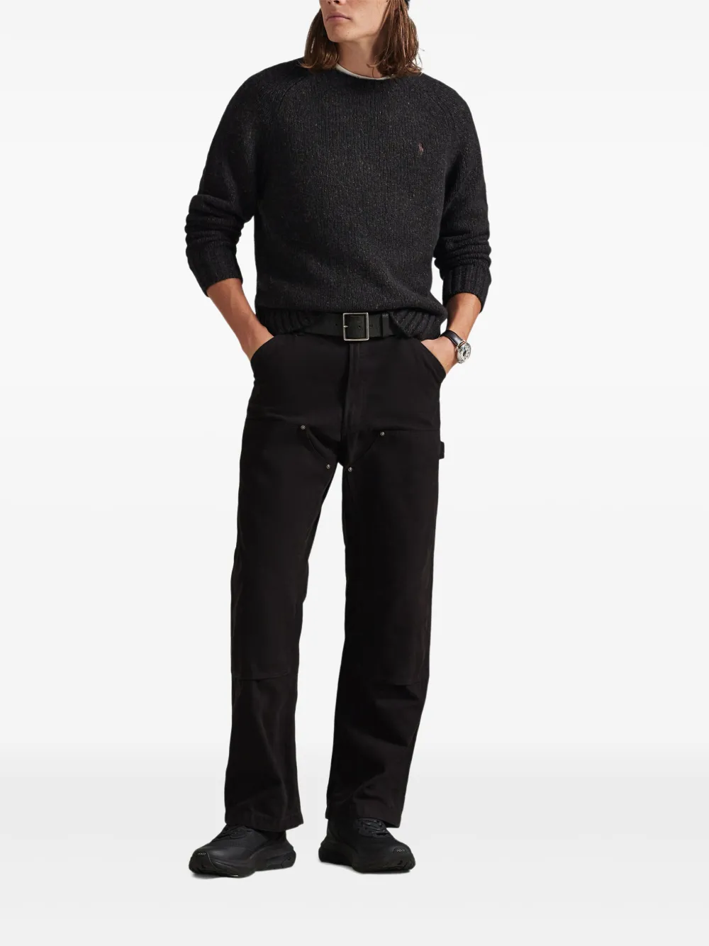 Polo Ralph Lauren Vtg 5 Pkt-full Length-straight In Black