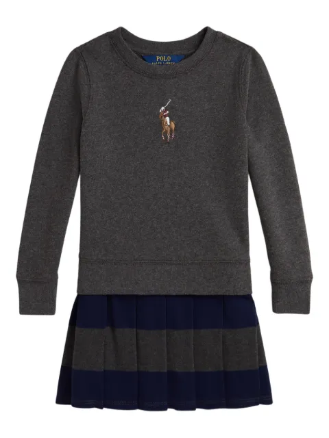 POLO RALPH LAUREN KIDS crew-neck pleated dress