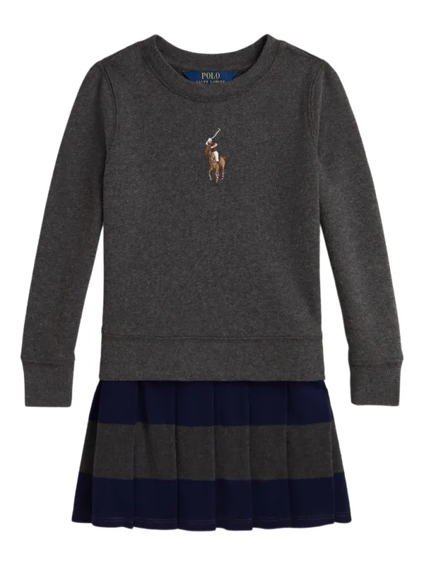 POLO RALPH LAUREN KIDS プリーツ ワンピース | ブラック | FARFETCH JP