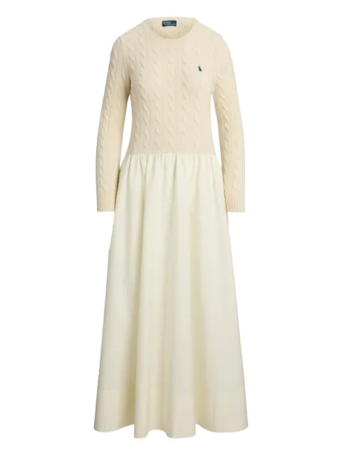 Polo Ralph Lauren cable-knit flared dress