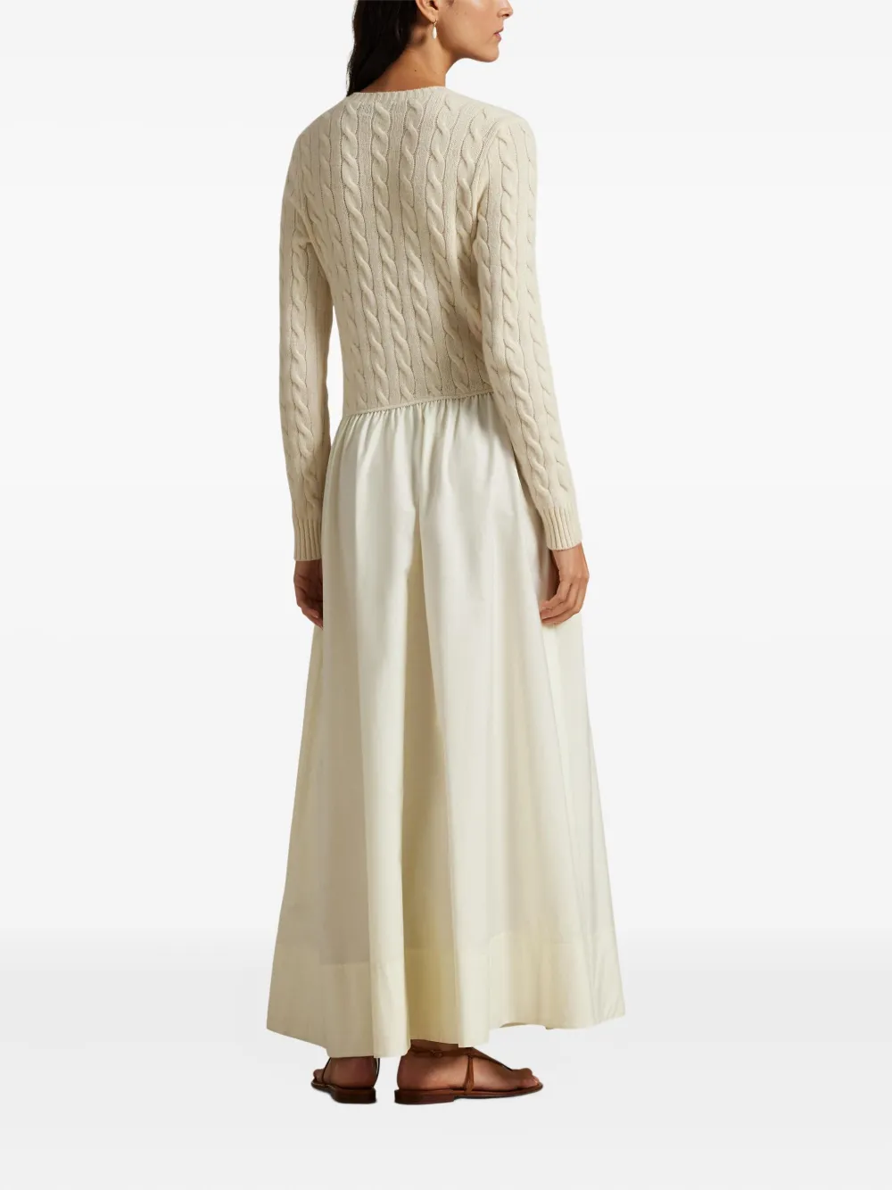 Polo Ralph Lauren Kabelgebreide jurk Beige