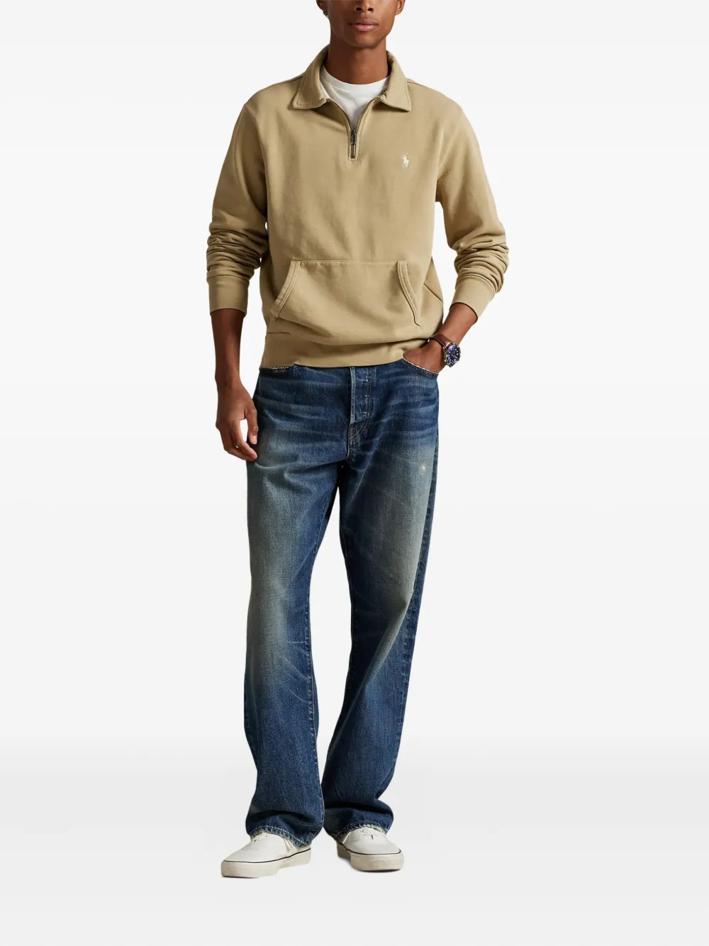 Polo Ralph Lauren Sweater met rits Beige