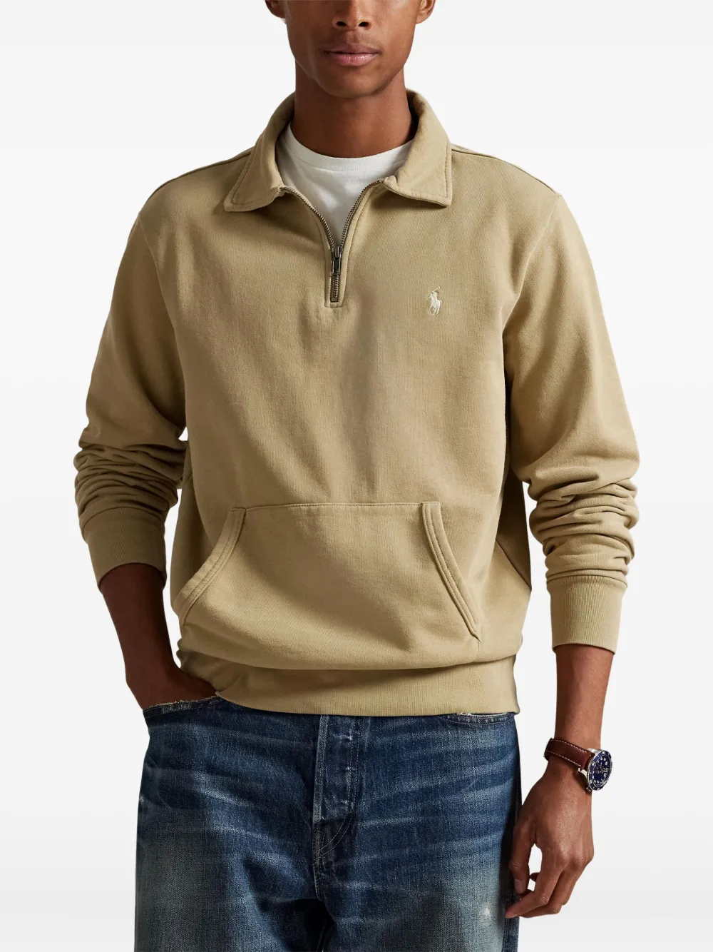 Polo Ralph Lauren Sweater met rits Beige