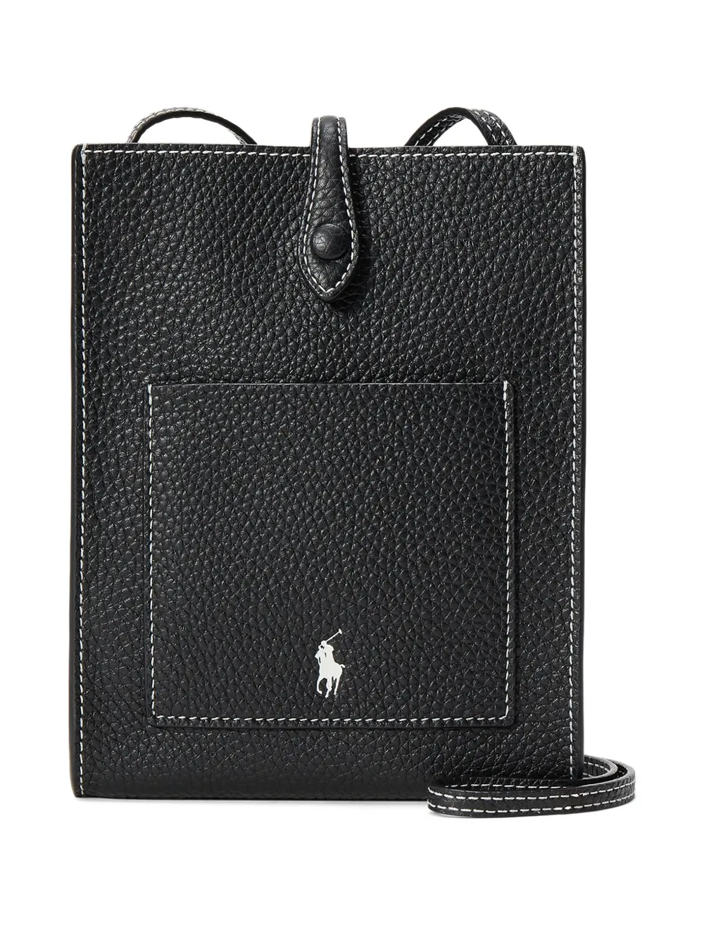 Polo Ralph Lauren Polo Play leren crossbodytas Zwart