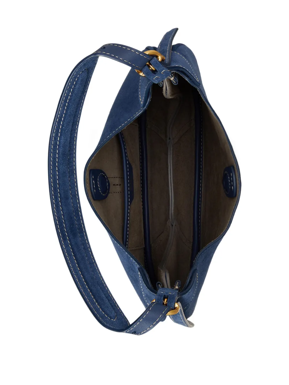 Polo Ralph Lauren Polo ID suède mini-schoudertas DARK JEAN