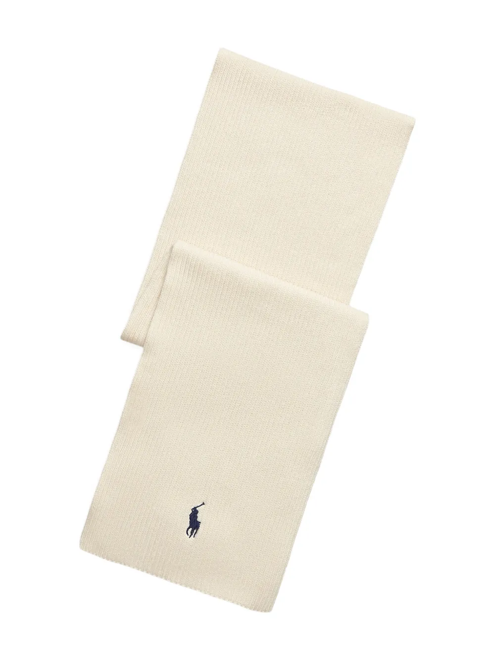 Polo Ralph Lauren Ribbed Cotton Scarf In Neutral