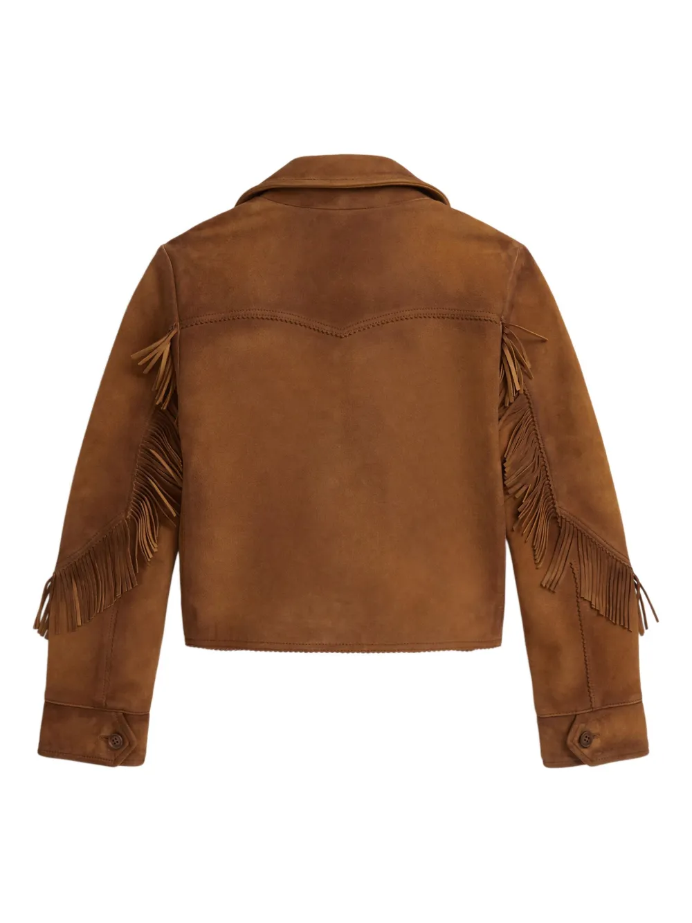 POLO RALPH LAUREN KIDS Suède jack met franje Bruin