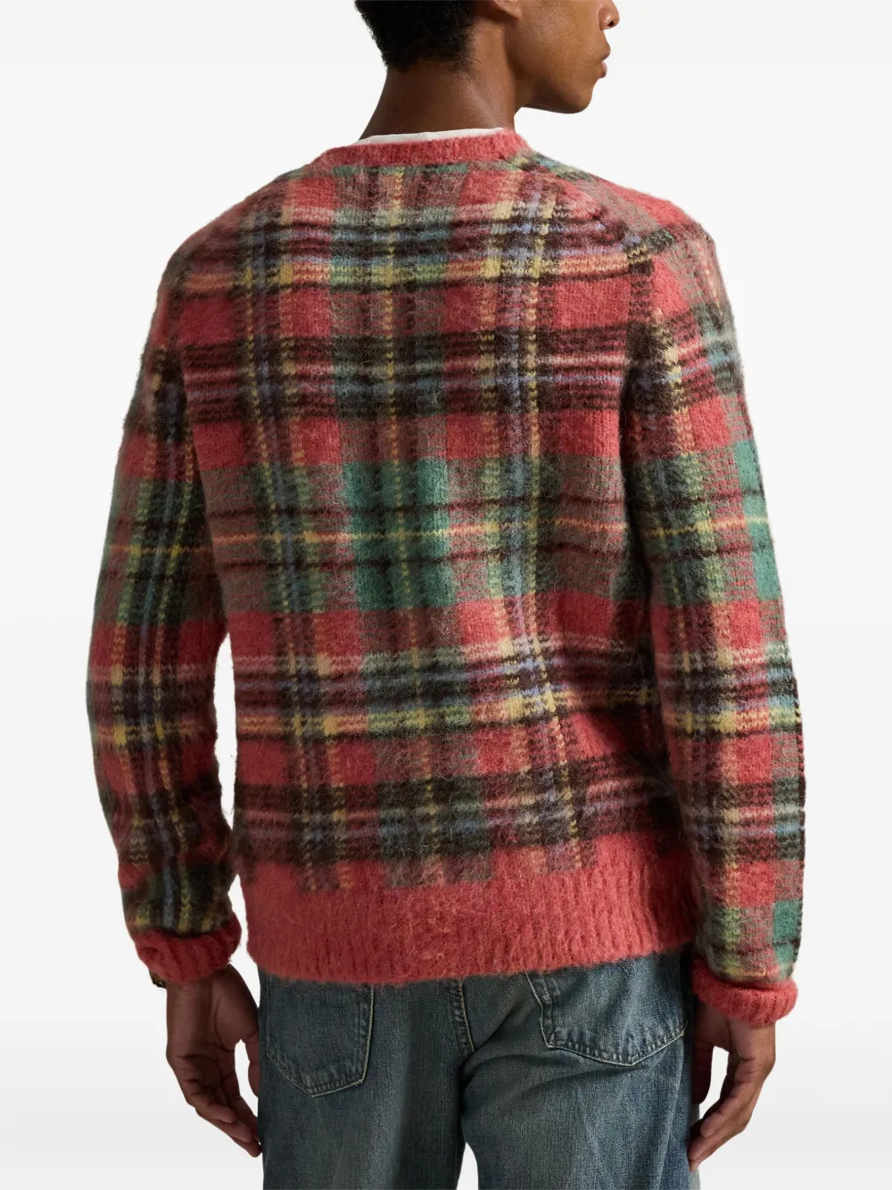Polo Ralph Lauren Plaid Long-sleeve Sweater In Red