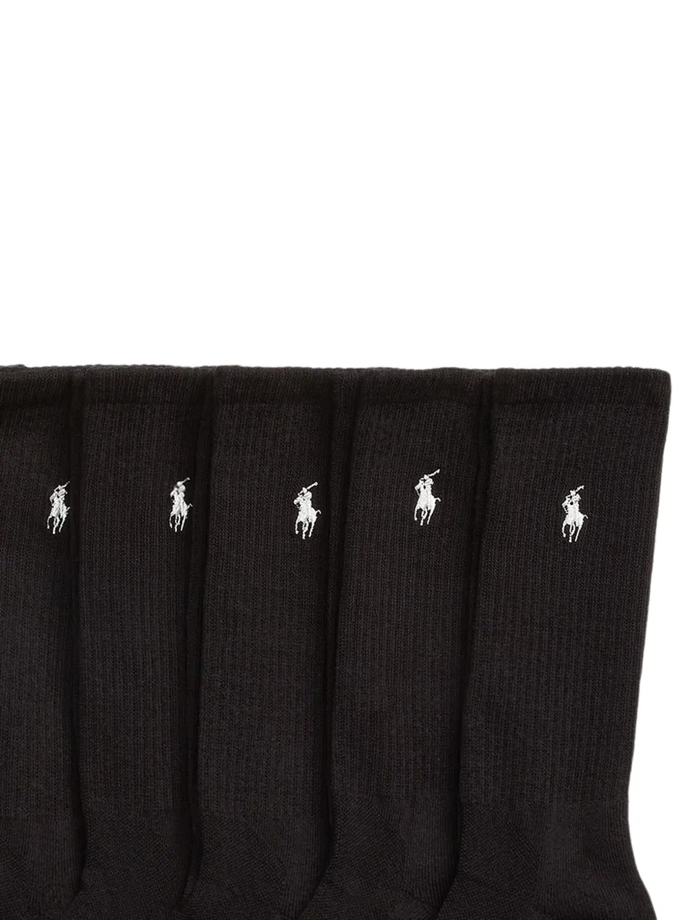 Polo Ralph Lauren Zes paar sokken met Polo Pony-patroon Zwart