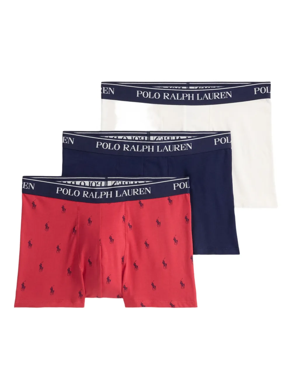 Polo Ralph Lauren Drie boxershorts met print Rood
