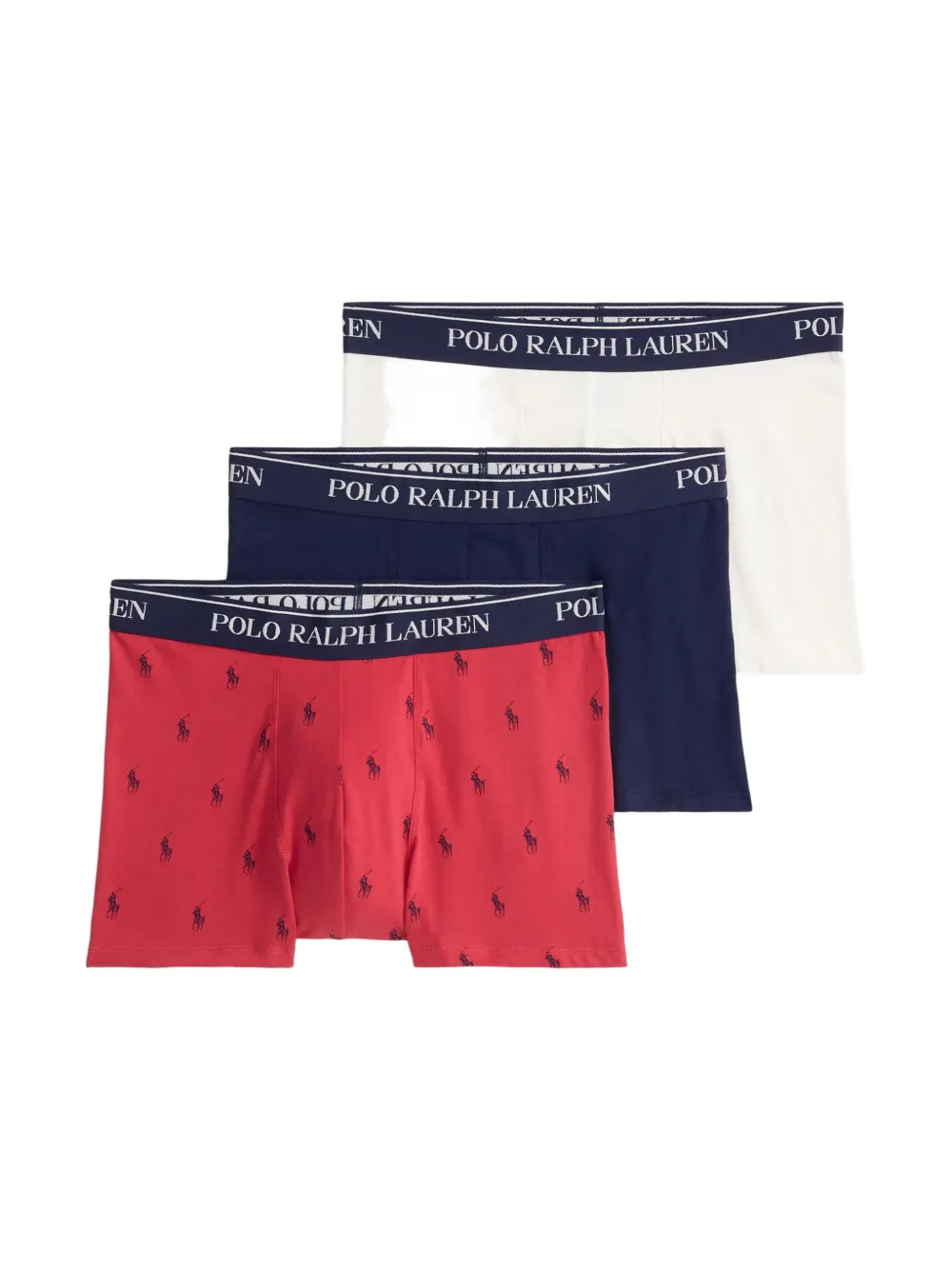 Polo Ralph Lauren Drie boxershorts met print Rood