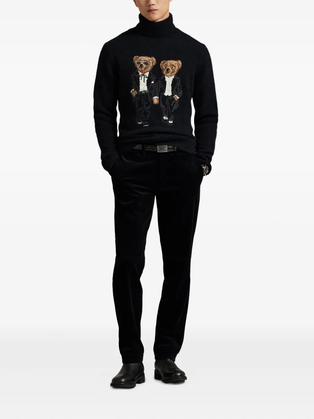 Polo Ralph Lauren bear-embroidered turtleneck pullover | Knitted Sweaters | Image 2