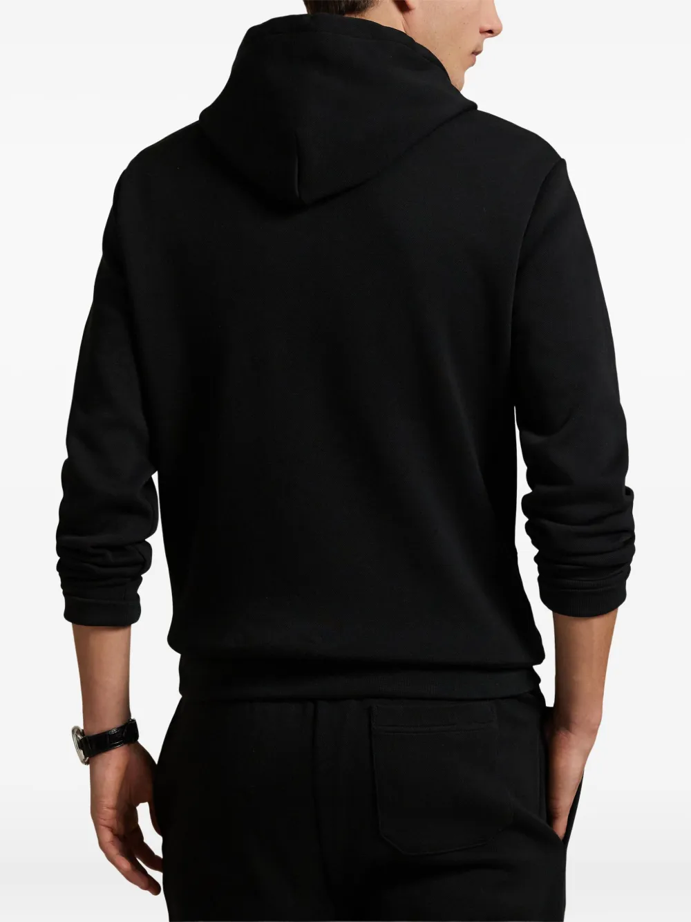 Polo Ralph Lauren Dubbelgebreide hoodie Zwart
