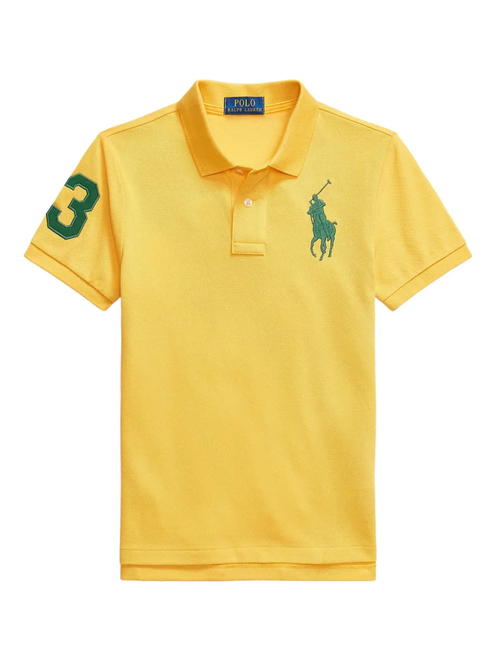 POLO RALPH LAUREN KIDS Katoenen poloshirt met borduurwerk Geel