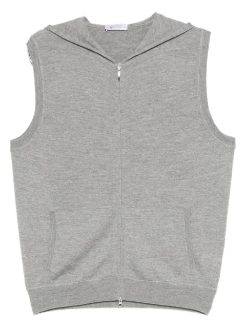 Gran Sasso hooded zip-front cardigan