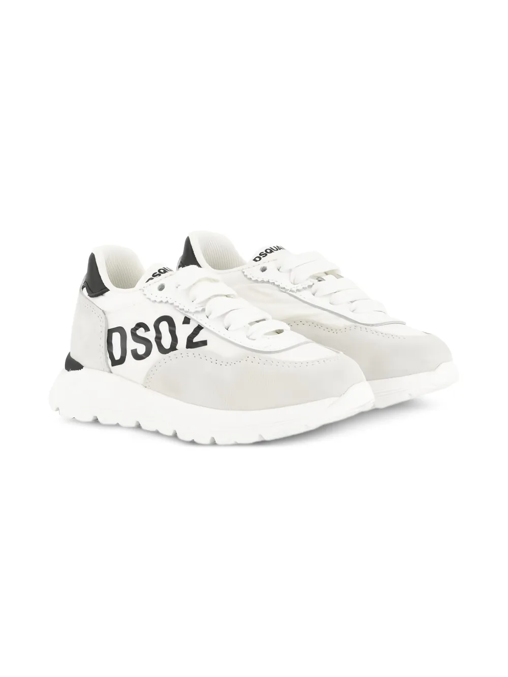 DSQUARED2 KIDS Sneakers met logodetail en vlakken Wit